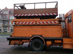 Mercedes-Benz LP kubische Kabine, mittelschwer Oberleitungwartungswagen der Üstra in Hannover 1972