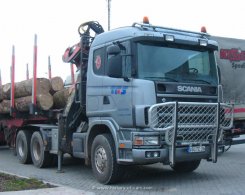 Scania 164G 6x4 Sattelzugmaschine mit Ladekran 2000-2004